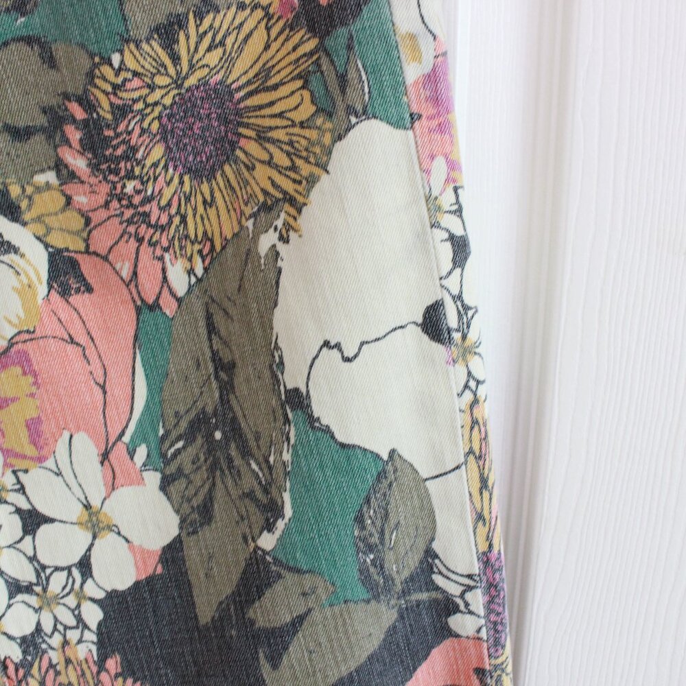 MOTHER The Rambler Build Me Up Buttercup High Rise Ankle Floral Jeans Sz 30 - Picture 7 of 16